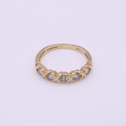 Second-Hand 14ct Yellow Gold Five-Stone Half Eternity Ring