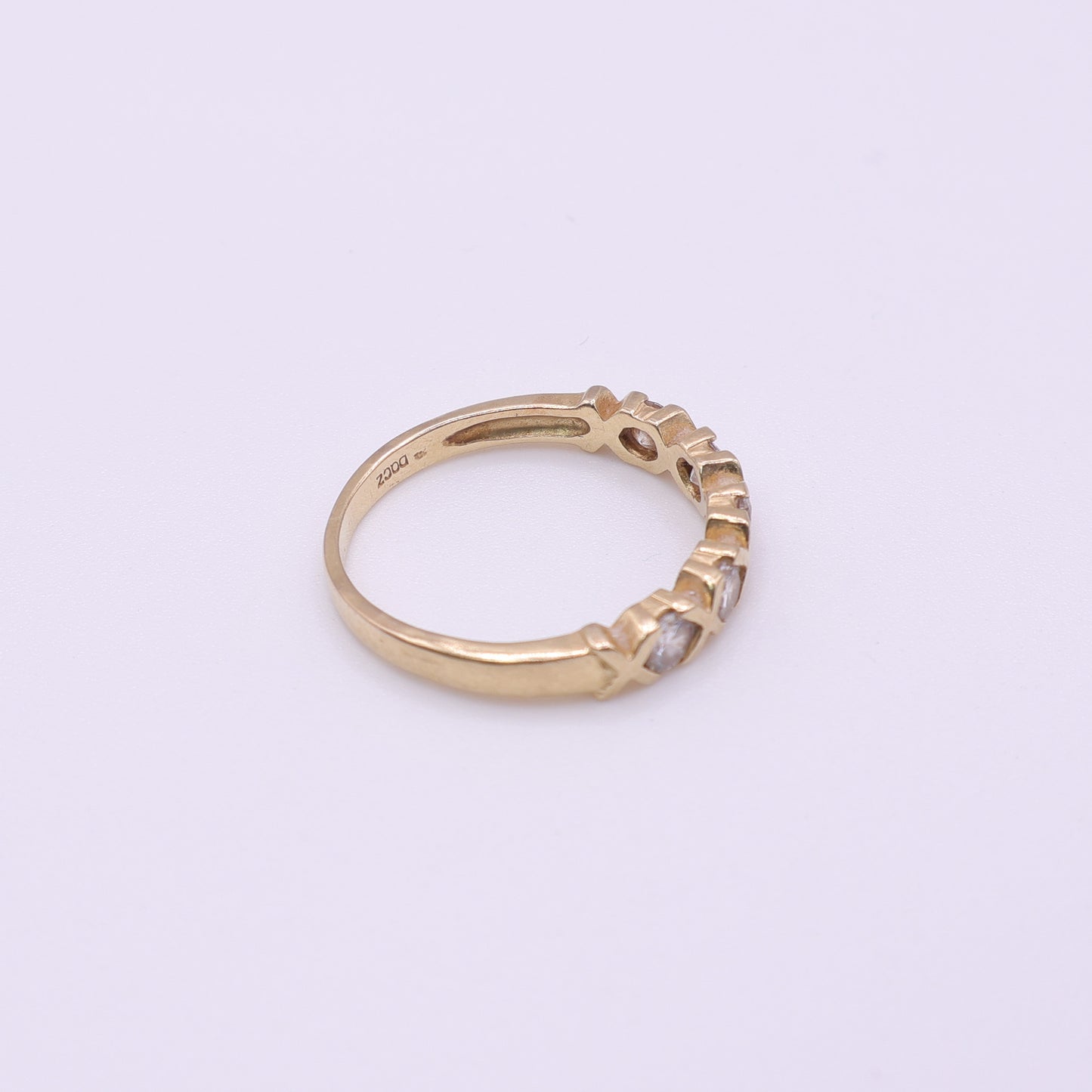 Second-Hand 14ct Yellow Gold Five-Stone Half Eternity Ring