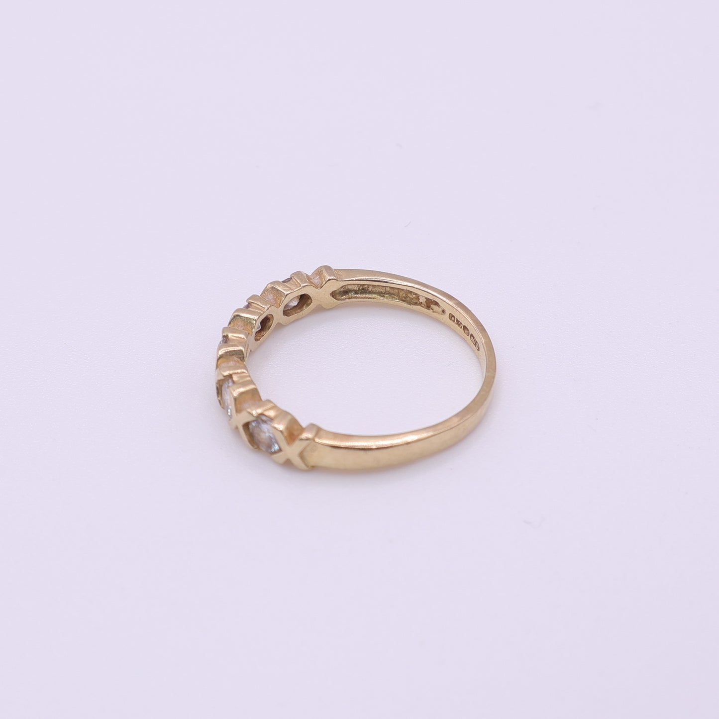 Second-Hand 14ct Yellow Gold Five-Stone Half Eternity Ring