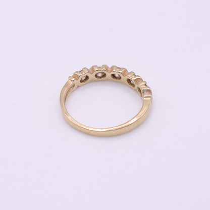 Second-Hand 14ct Yellow Gold Five-Stone Half Eternity Ring