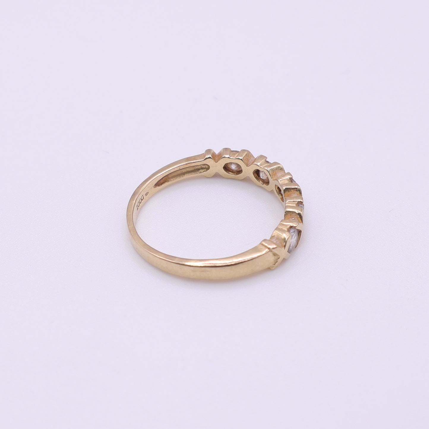 Second-Hand 14ct Yellow Gold Five-Stone Half Eternity Ring