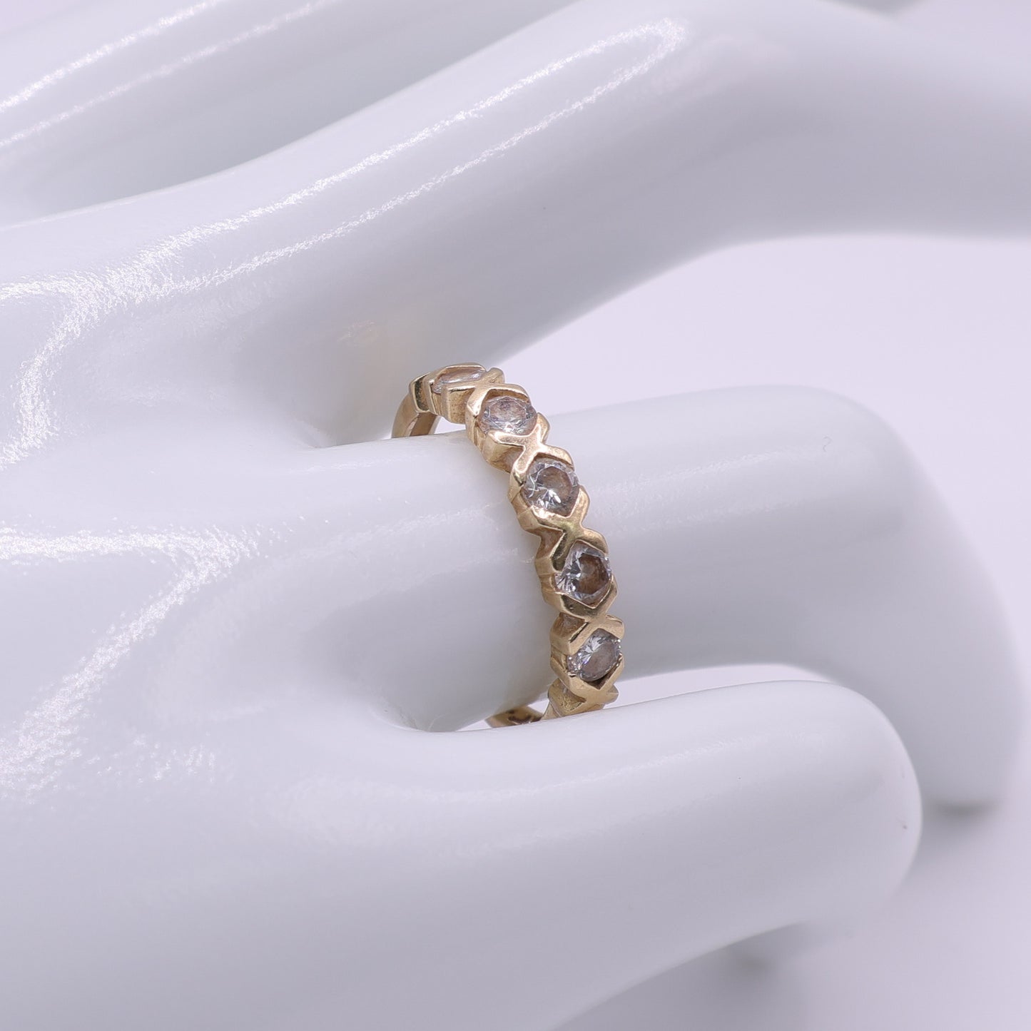 Second-Hand 14ct Yellow Gold Five-Stone Half Eternity Ring
