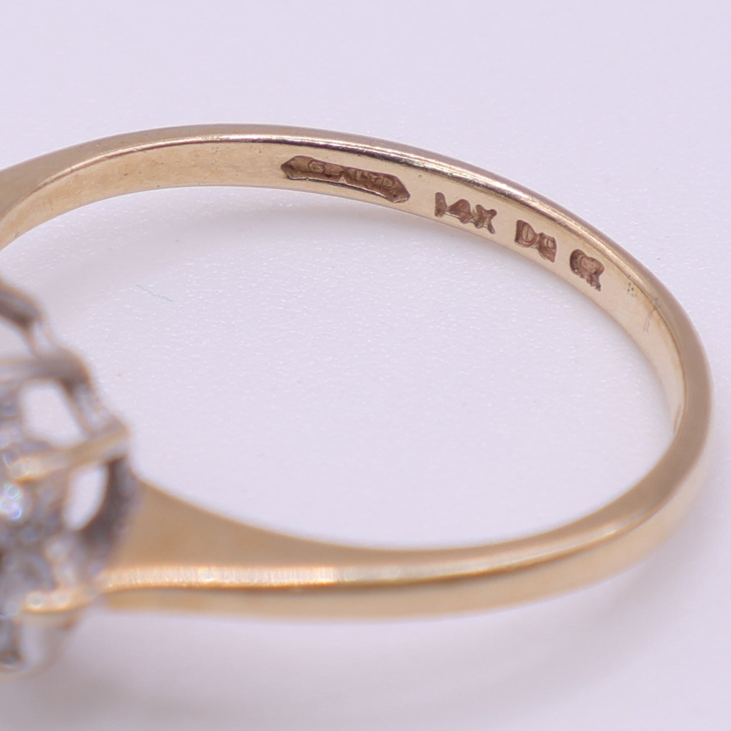 Second-Hand 14ct Yellow Gold Cluster CZ Ring