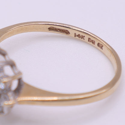 Second-Hand 14ct Yellow Gold Cluster CZ Ring
