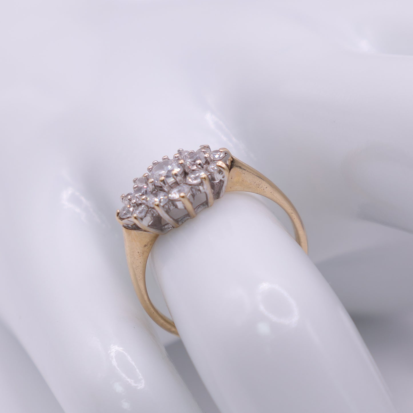 Second-Hand 14ct Yellow Gold Cluster CZ Ring