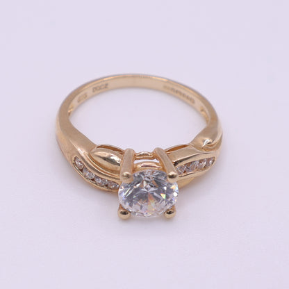 Second-Hand 14ct Gold Channel Set CZ Engagement-Style Ring