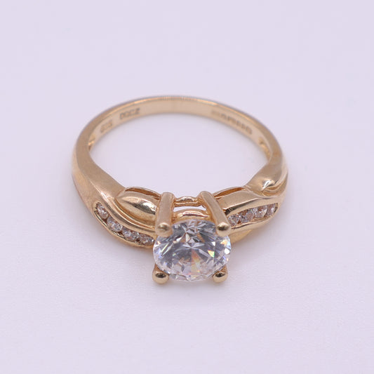 Second-Hand 14ct Gold Channel Set CZ Engagement-Style Ring
