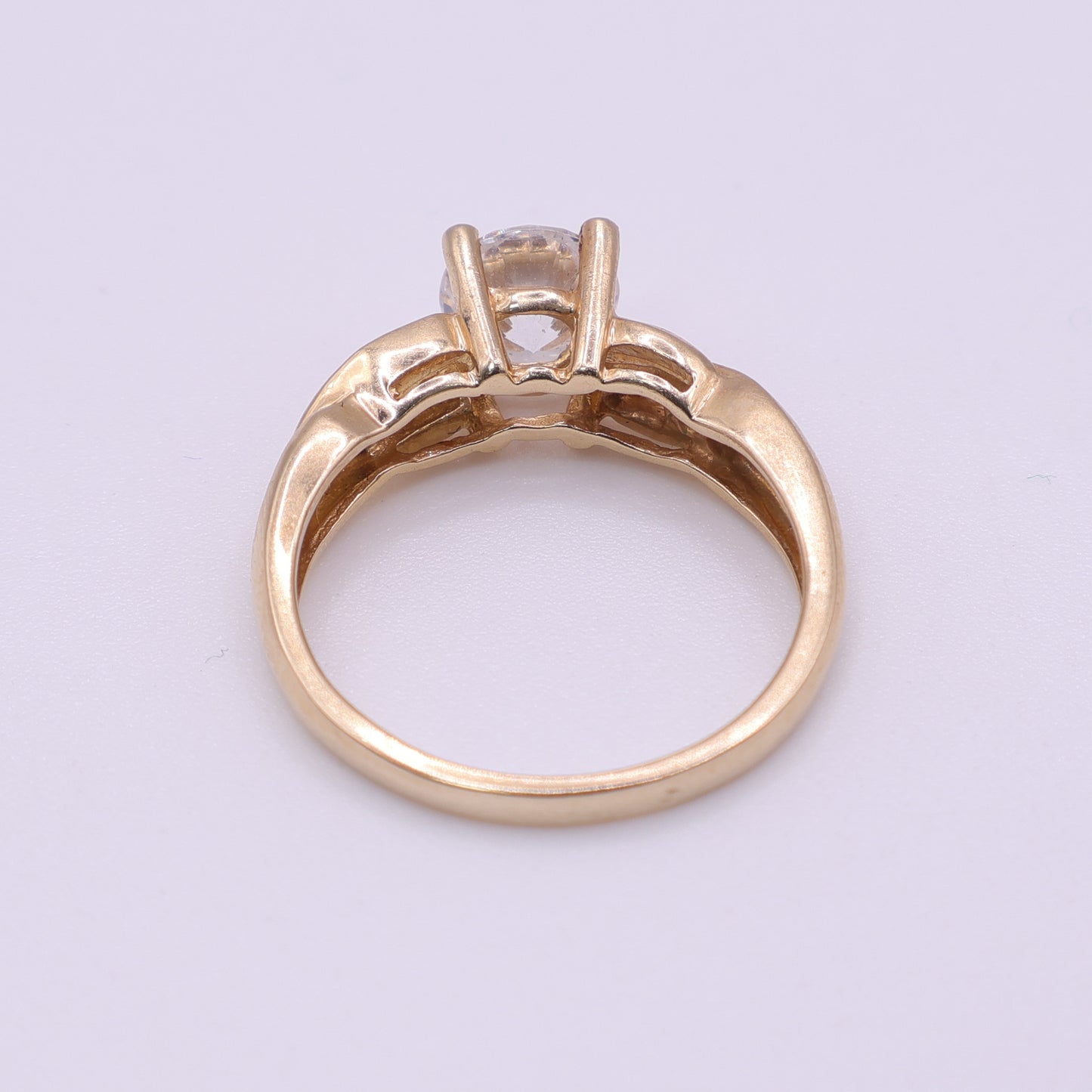 Second-Hand 14ct Gold Channel Set CZ Engagement-Style Ring