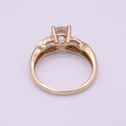 Second-Hand 14ct Gold Channel Set CZ Engagement-Style Ring