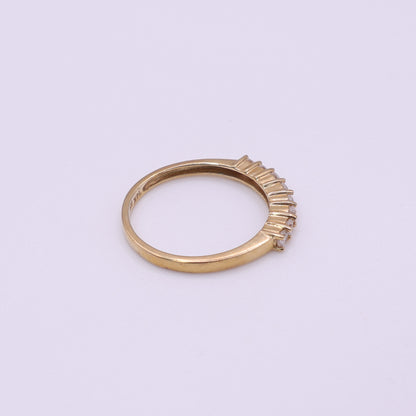Second-Hand 14ct Yellow Gold 8 stone CZ Half Eternity Ring