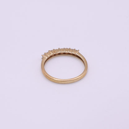 Second-Hand 14ct Yellow Gold 8 stone CZ Half Eternity Ring