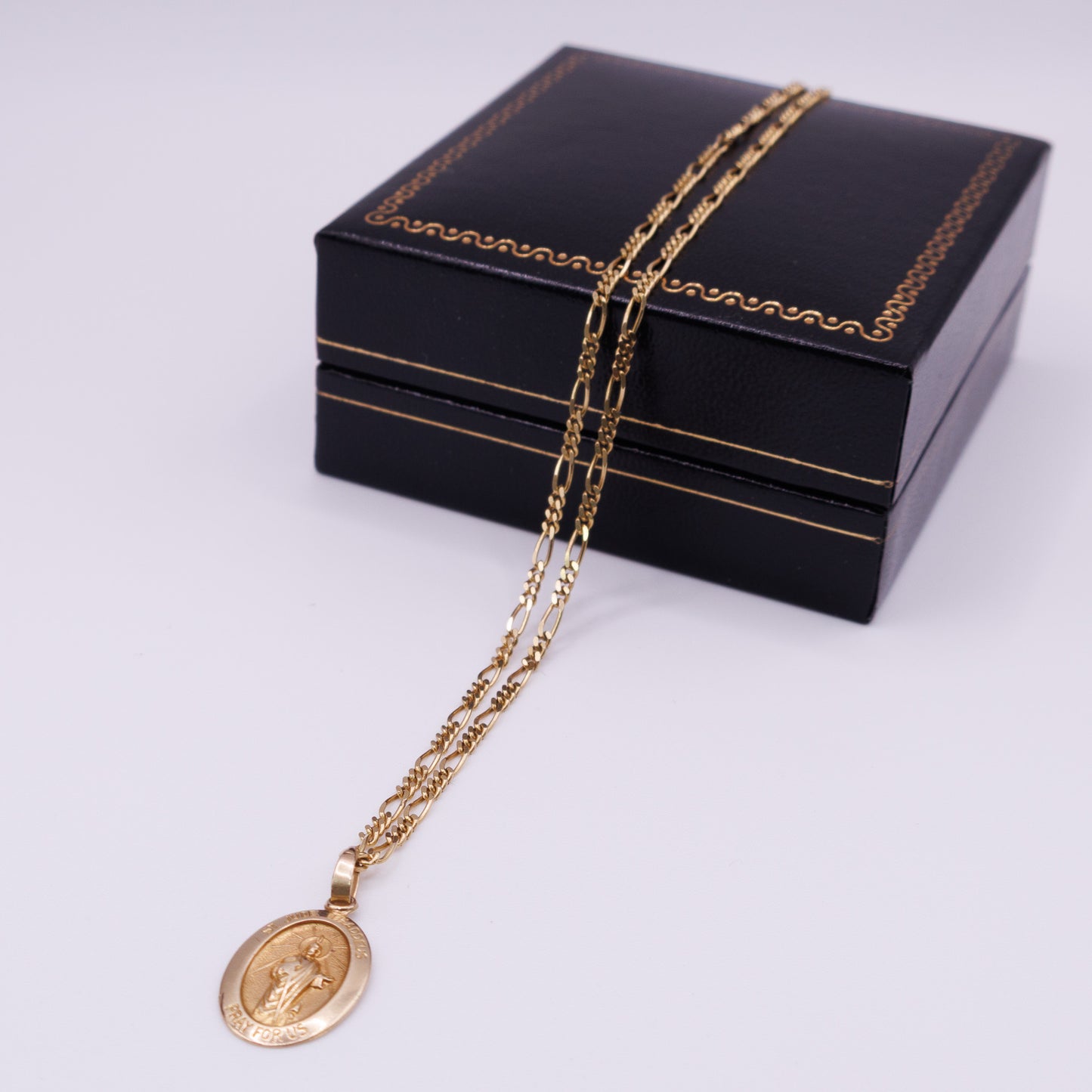 14ct Yellow Gold St Jude Pendant Necklace