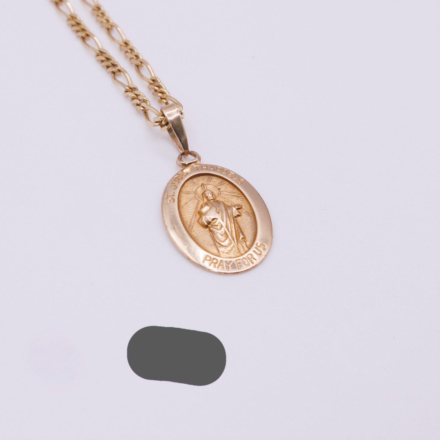 14ct Yellow Gold St Jude Pendant Necklace