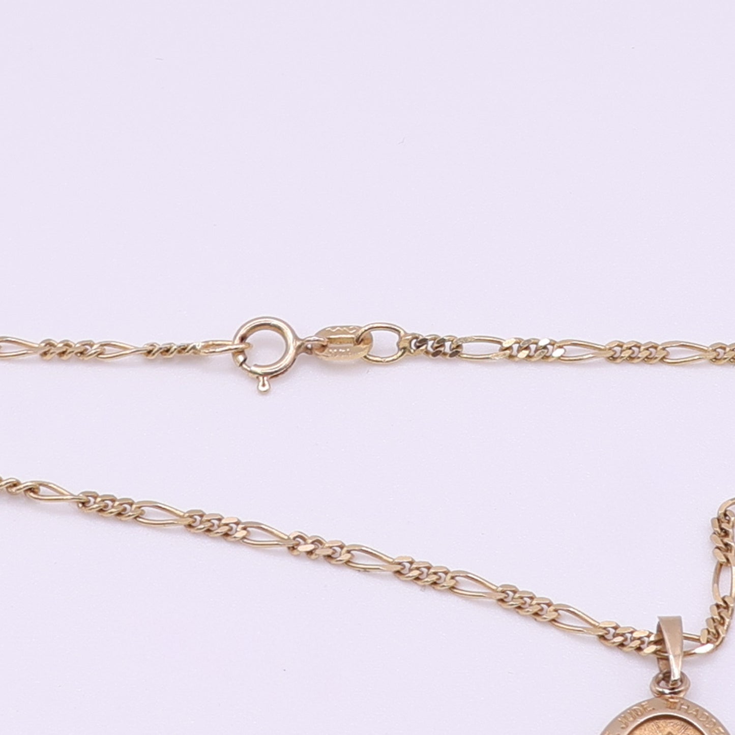 14ct Yellow Gold St Jude Pendant Necklace