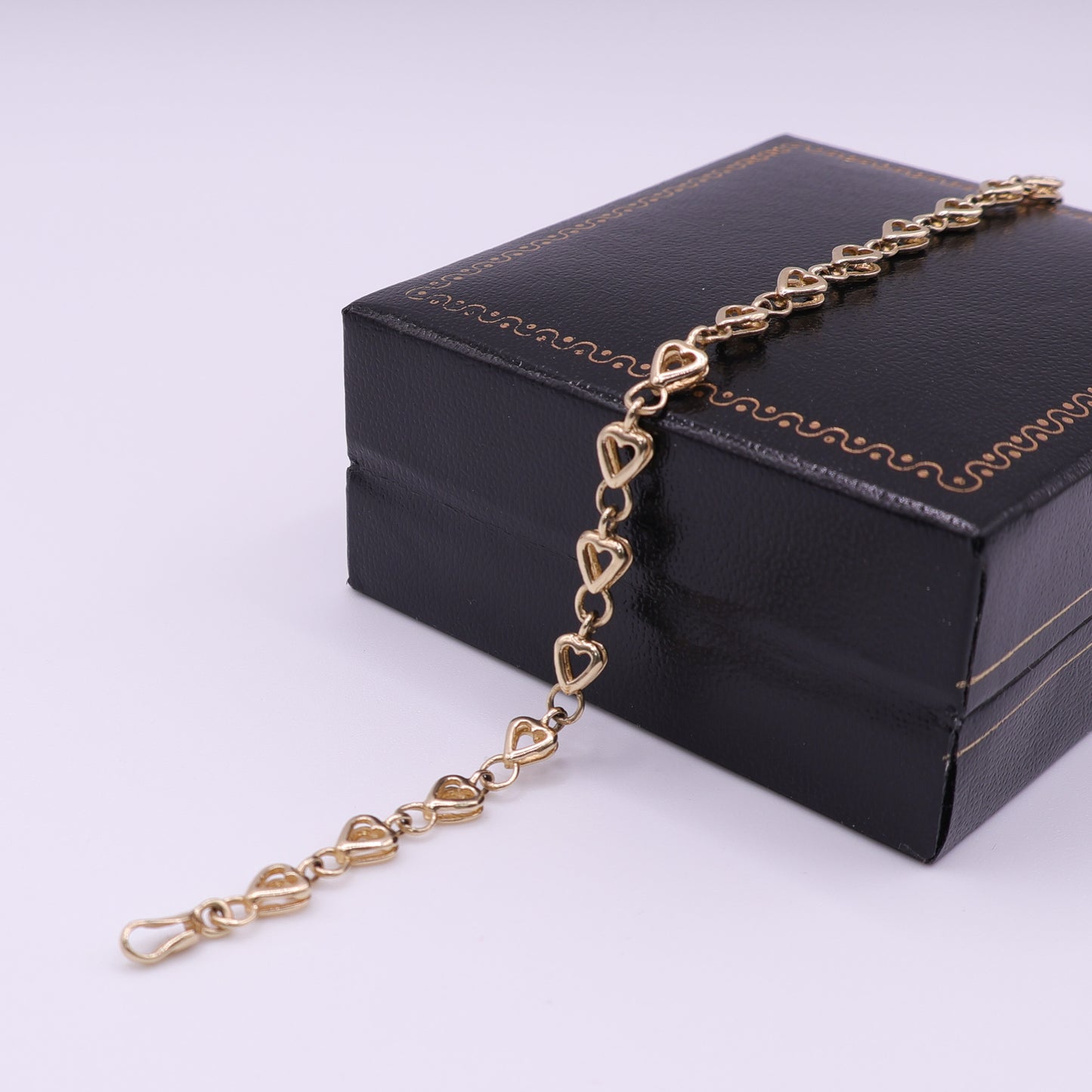 Second Hand 14ct Yellow Gold Heart Link Bracelet