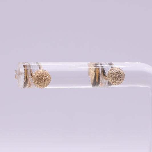 Second Hand 18ct Yellow Gold Textured Ball Stud Earrings