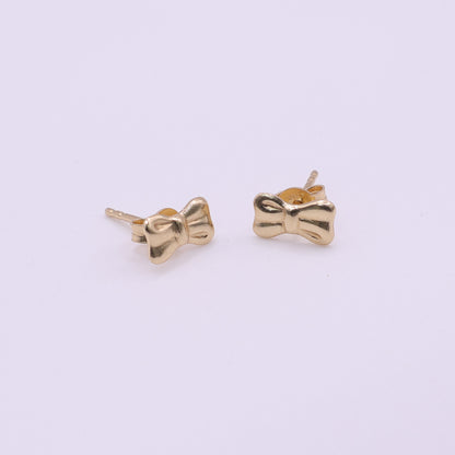 Second Hand 18ct Yellow Gold Bow Stud Earrings