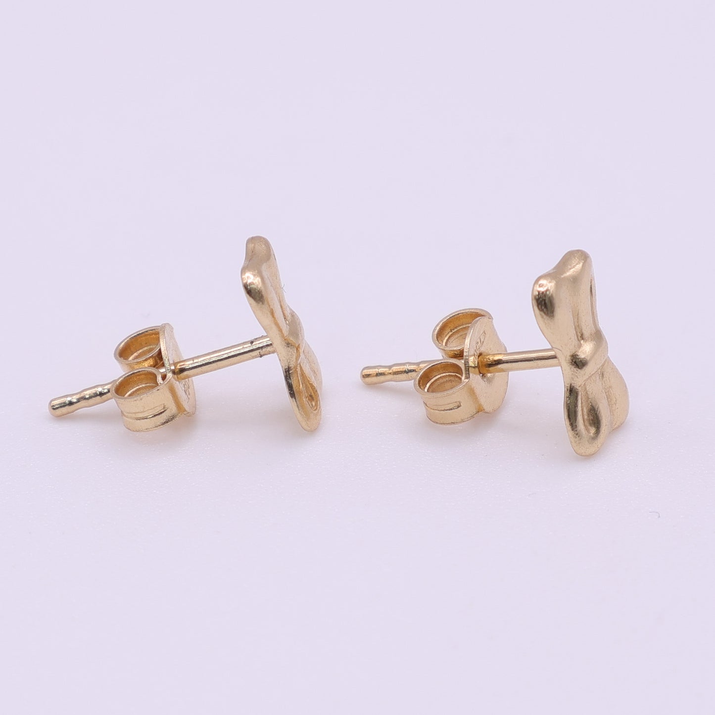 Second Hand 18ct Yellow Gold Bow Stud Earrings