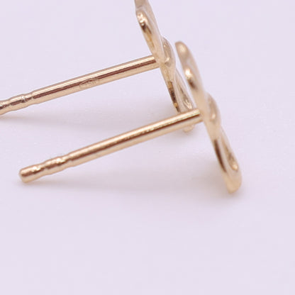 Second Hand 18ct Yellow Gold Bow Stud Earrings