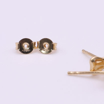 Second Hand 18ct Yellow Gold Bow Stud Earrings