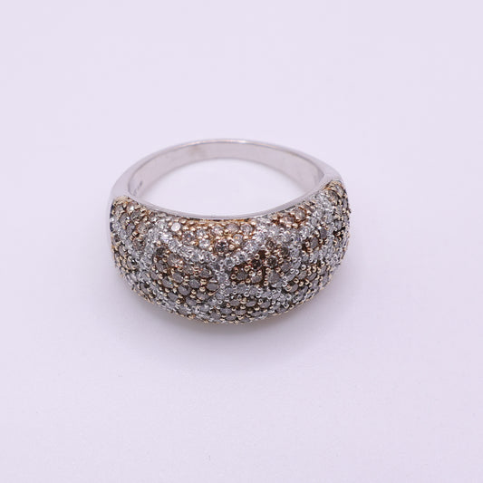 Second Hand 18K White Gold Diamond Pavé Band Ring