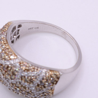 Second Hand 18K White Gold Diamond Pavé Band Ring