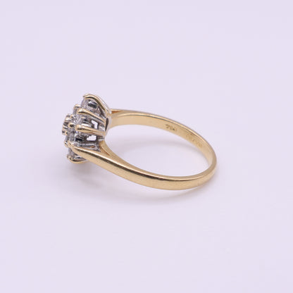Second Hand 18ct Yellow Gold Diamond Cluster Ring