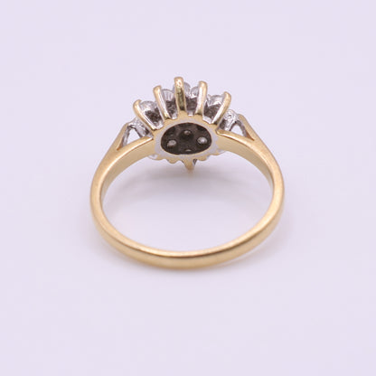 Second Hand 18ct Yellow Gold Diamond Cluster Ring