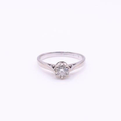 Second Hand 18ct White Gold 0.3ct Diamond Solitaire Ring