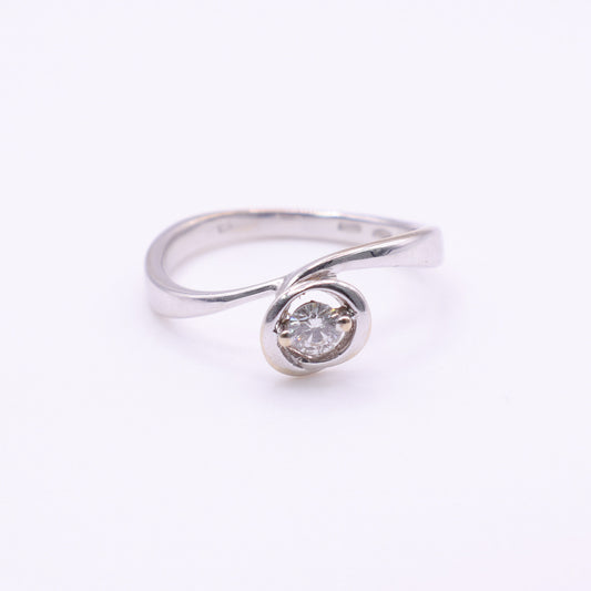 Second Hand DonnaOro 18ct White Gold Diamond Solitaire Ring