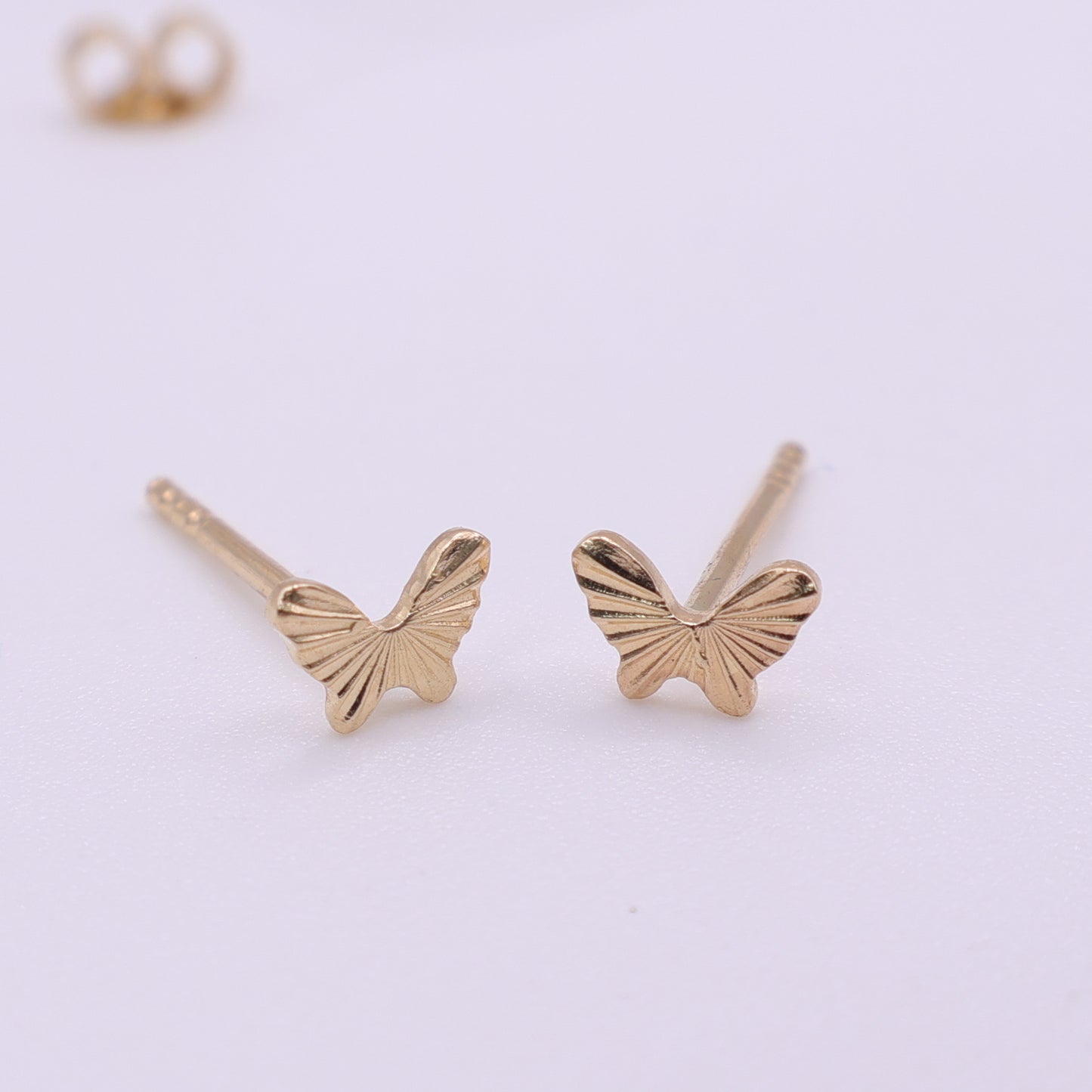 Second Hand 18ct Yellow Gold Butterfly Stud Earrings