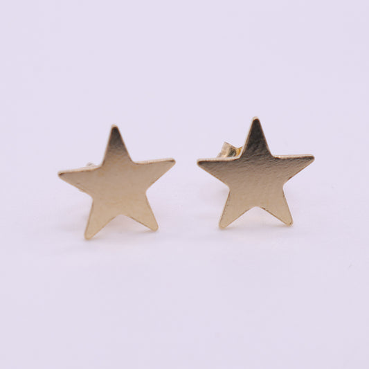Second Hand 18ct Yellow Gold Star Stud Earrings