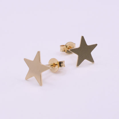 Second Hand 18ct Yellow Gold Star Stud Earrings