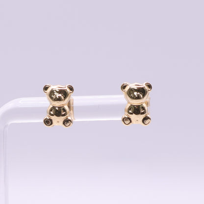 Second Hand 18ct Yellow Gold Teddy Bear Stud Earrings