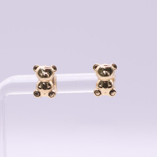 Second Hand 18ct Yellow Gold Teddy Bear Stud Earrings