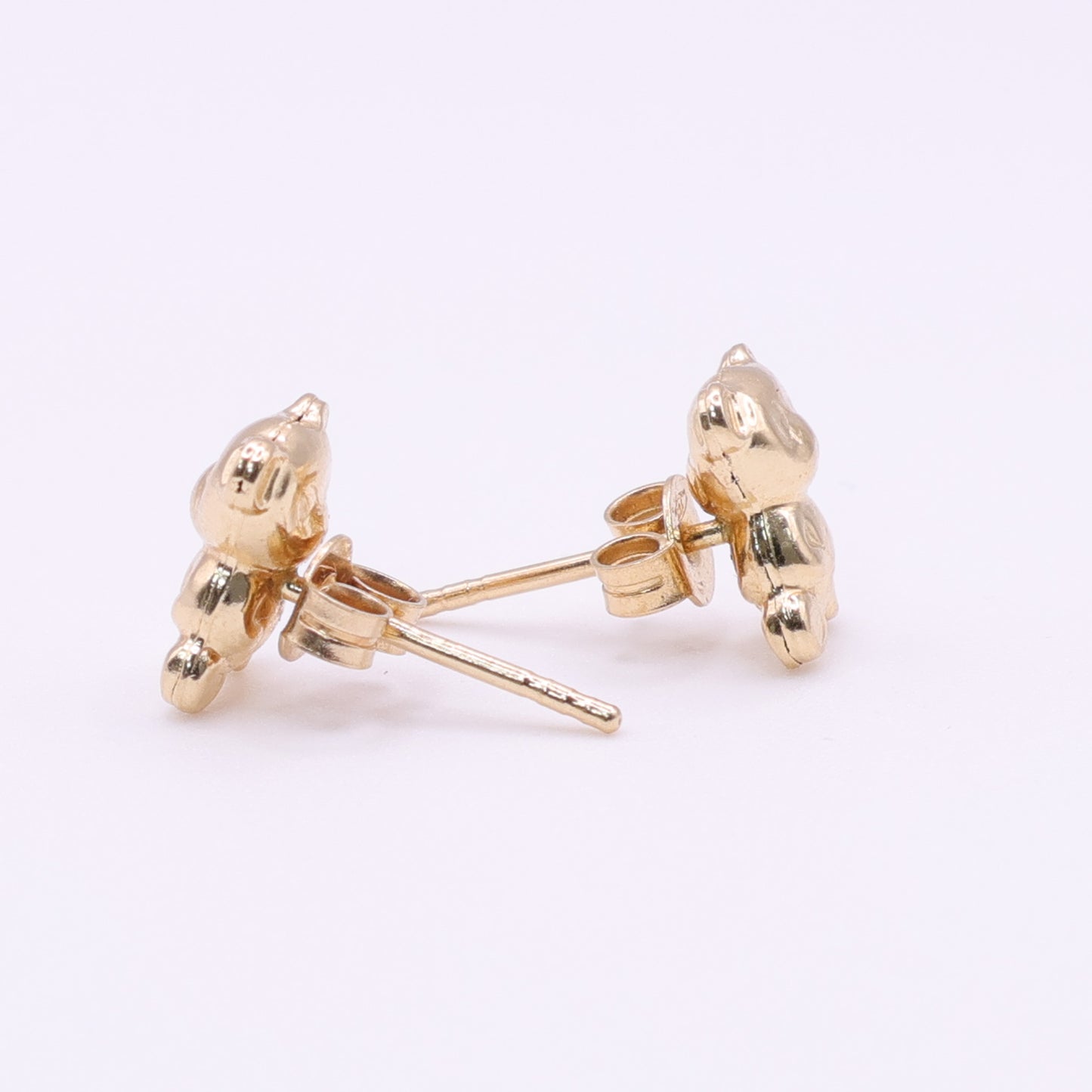 Second Hand 18ct Yellow Gold Teddy Bear Stud Earrings