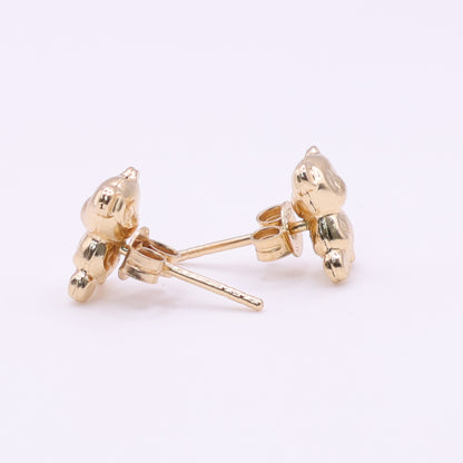 Second Hand 18ct Yellow Gold Teddy Bear Stud Earrings