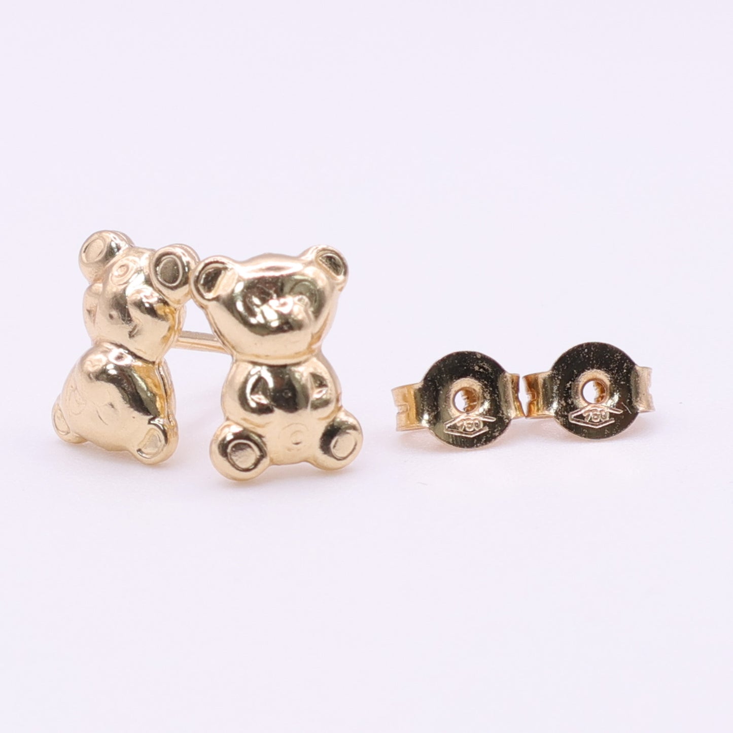 Second Hand 18ct Yellow Gold Teddy Bear Stud Earrings