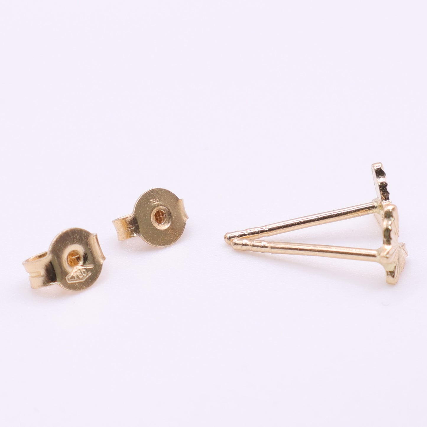 Second Hand 18ct Yellow Gold Butterfly Stud Earrings