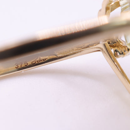 Second Hand 9ct Gold Yellow Stone and Diamond Ring