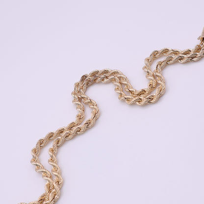 Second Hand 9ct Yellow Gold Rope Chain Necklace – 18 Inch