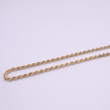 Second Hand 9ct Yellow Gold Rope Chain Necklace – 18 Inch
