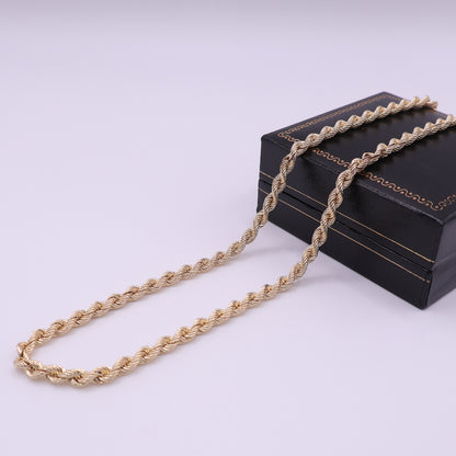Second Hand 9ct Yellow Gold Rope Chain Necklace – 18 Inch