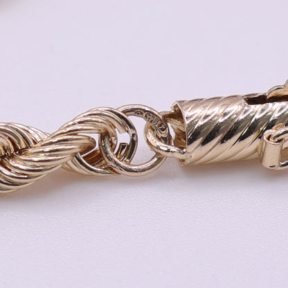 Second Hand 9ct Yellow Gold Rope Chain Necklace – 18 Inch