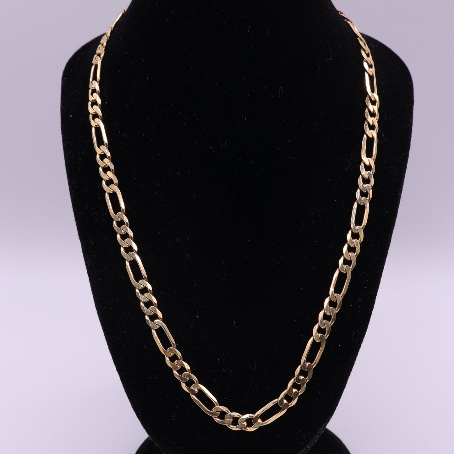 Second Hand 9ct Yellow Gold Figaro Chain Necklace 30 Inch