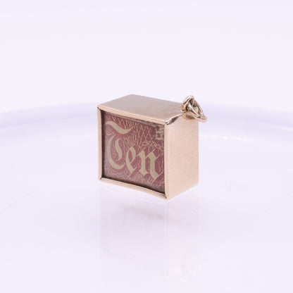 Second Hand 9ct Gold In Emergency Break Glass Ten Shilling Note Pendant