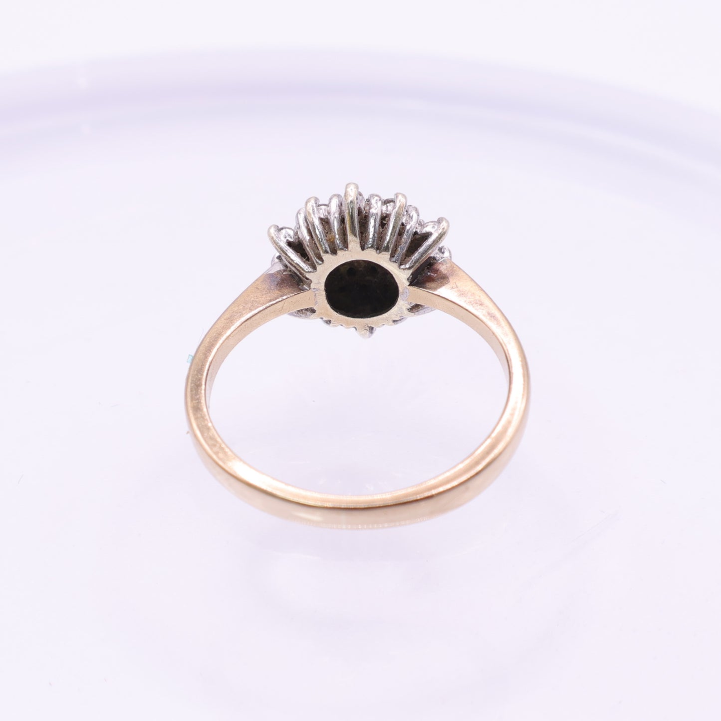 9ct Gold Starburst Diamond Cluster Ring