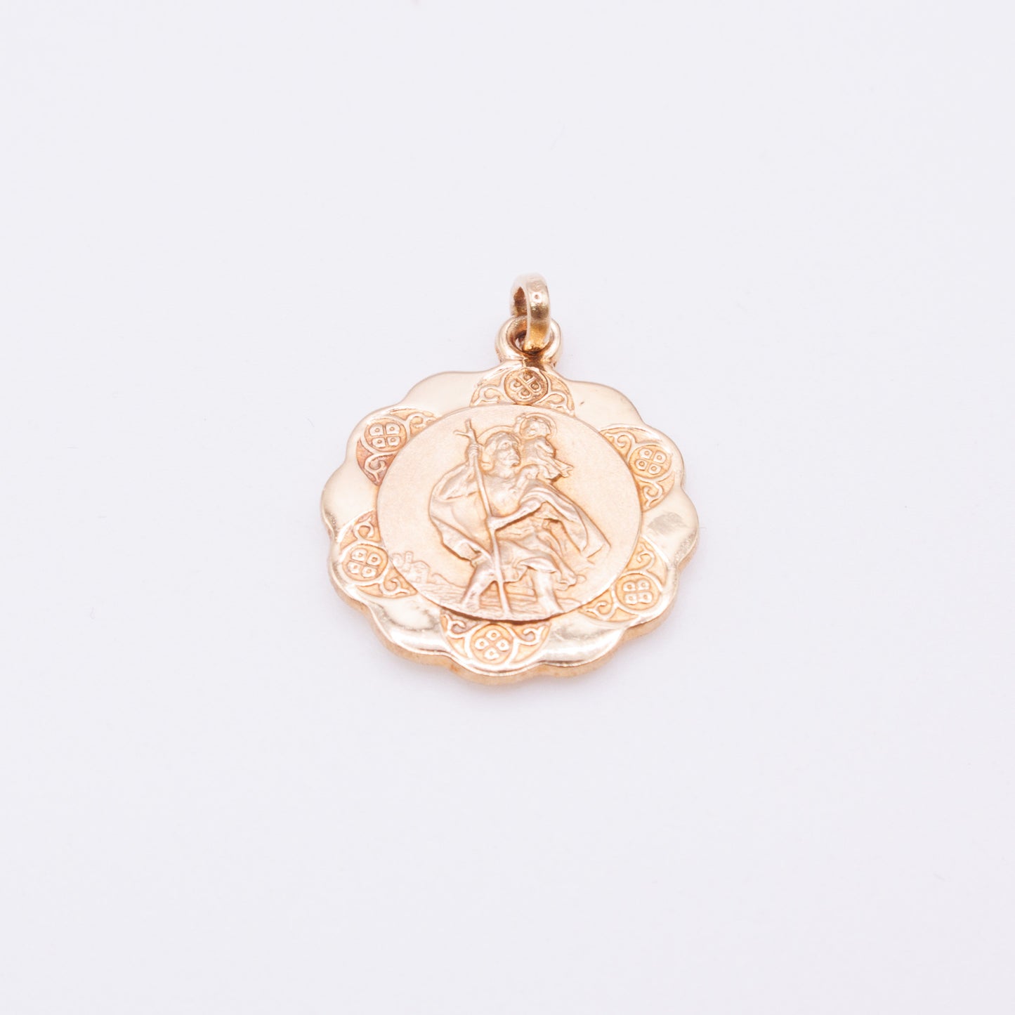 Second-Hand 9ct Gold St Christopher Medallion Charm