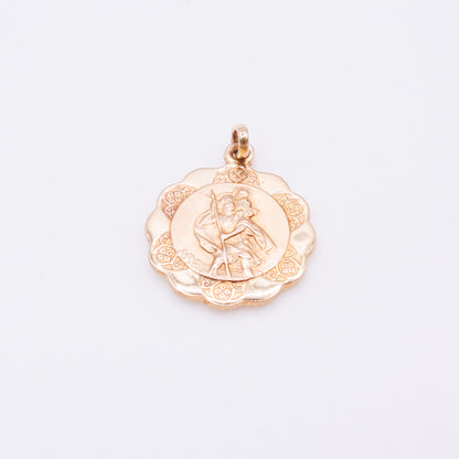 Second-Hand 9ct Gold St Christopher Medallion Charm