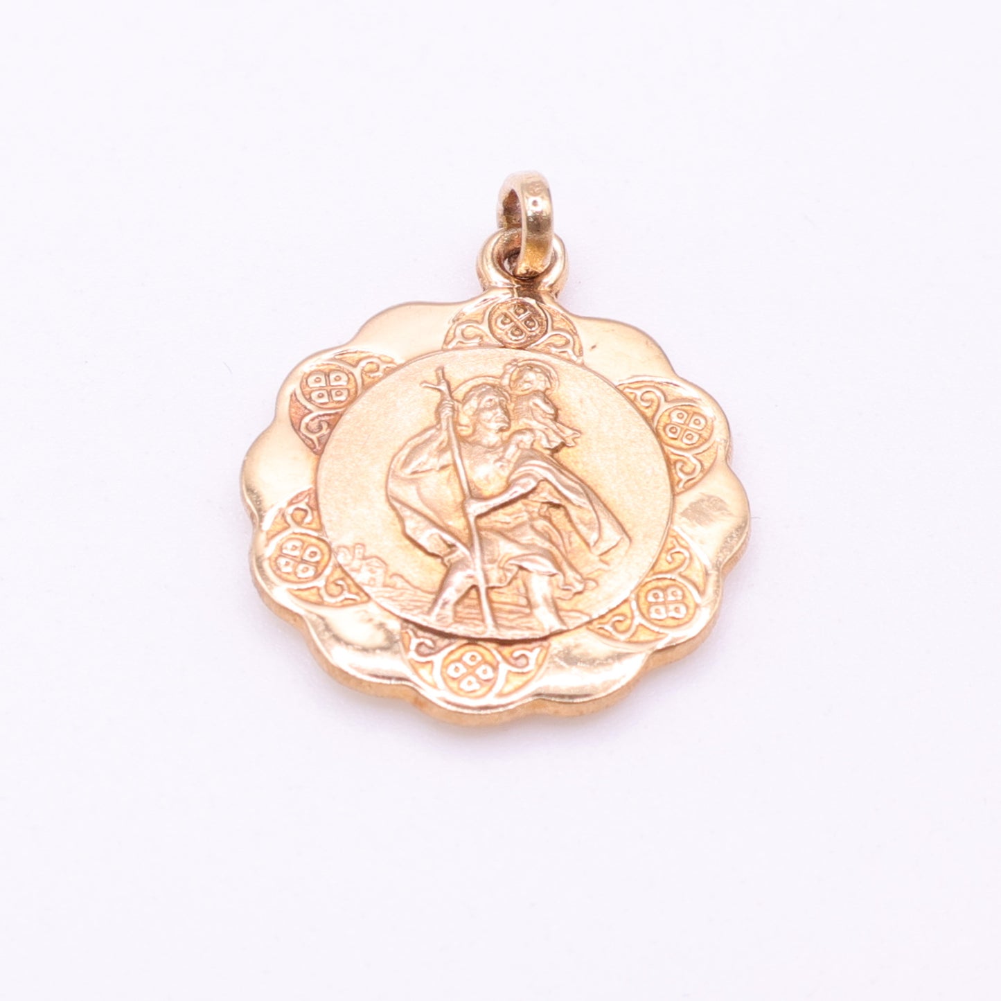 Second-Hand 9ct Gold St Christopher Medallion Charm